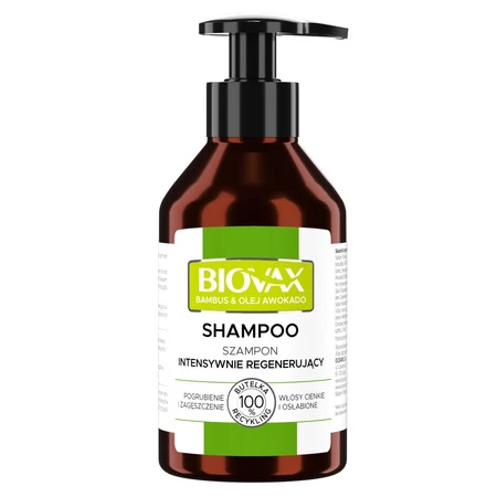 L`BIOTICA Biovax Szampon intensywnie regenerujący -  Bambus+ Olej Avocado 200ml